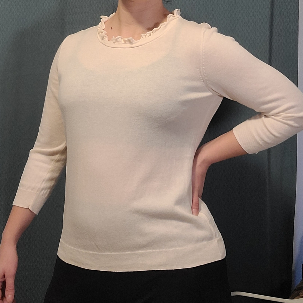 Talbots Lightweight Cream Sweater